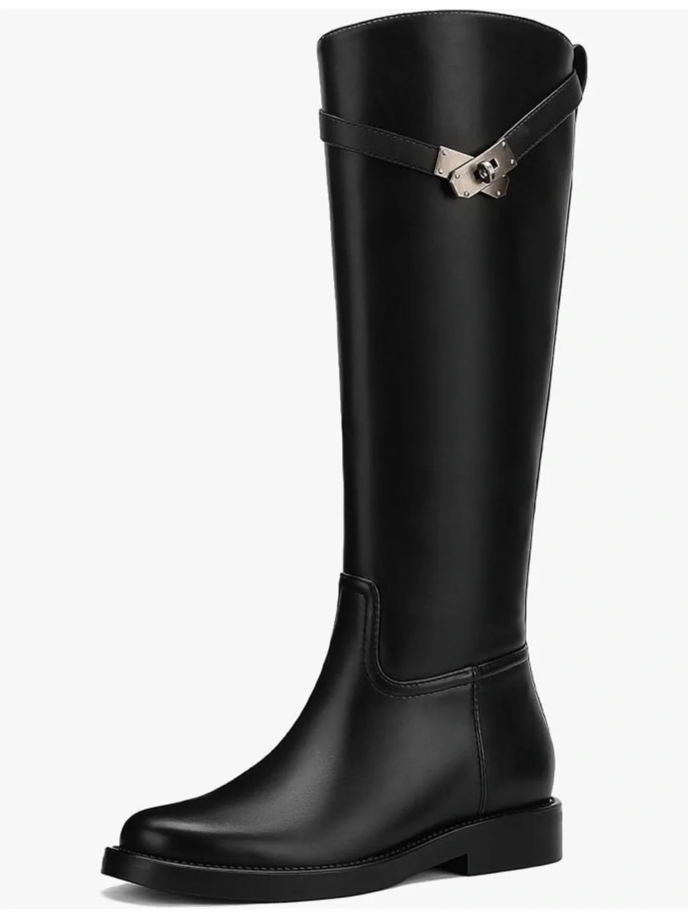 Classic Designer Inspired Black Tall Riding Boots - Women's